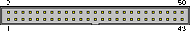 50 pin IDC male connector drawing